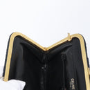 CELINE Chain Shoulder Bag Nylon Black Gold Auth 173477-18