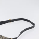 CELINE C Macadam Canvas Shoulder Bag Navy Gold Auth 173478-14