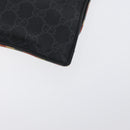 GUCCI GG Supreme night courier Clutch Bag Black Silver 496346 Auth 173479-16