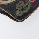 GUCCI GG Supreme night courier Clutch Bag Black Silver 496346 Auth 173479-8