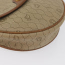 Christian Dior Honeycomb Canvas Shoulder Bag PVC Beige Gold Auth 173480-10