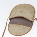 Christian Dior Honeycomb Canvas Shoulder Bag PVC Beige Gold Auth 173480-15