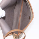 Christian Dior Honeycomb Canvas Shoulder Bag PVC Beige Gold Auth 173480-17