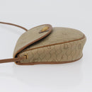 Christian Dior Honeycomb Canvas Shoulder Bag PVC Beige Gold Auth 173480-5