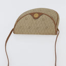 Christian Dior Honeycomb Canvas Shoulder Bag PVC Beige Gold Auth 173480-6