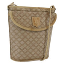 CELINE Macadam Canvas Shoulder Bag PVC Beige Gold Auth 173481-1