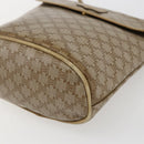 CELINE Macadam Canvas Shoulder Bag PVC Beige Gold Auth 173481-9