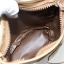 CELINE Macadam Canvas Shoulder Bag PVC Beige Gold Auth 173481-11