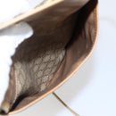 CELINE Macadam Canvas Shoulder Bag PVC Beige Gold Auth 173481-21