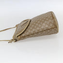 CELINE Macadam Canvas Shoulder Bag PVC Beige Gold Auth 173481-3