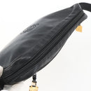 LOEWE Anagram Shoulder Bag Leather Black Gold Auth 173482-6