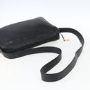 LOEWE Anagram Shoulder Bag Leather Black Gold Auth 173482-7