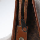 CELINE Macadam Canvas Clutch Bag PVC Leather Brown Gold Auth 173483-8