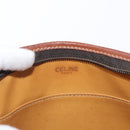 CELINE Macadam Canvas Clutch Bag PVC Leather Brown Gold Auth 173483-9