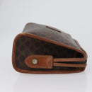 CELINE Macadam Canvas Clutch Bag PVC Leather Brown Gold Auth 173483-3