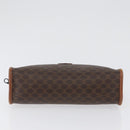 CELINE Macadam Canvas Clutch Bag PVC Leather Brown Gold Auth 173483-6