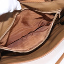 CELINE Macadam Canvas Shoulder Bag PVC Leather Beige Gold Auth 173484-22