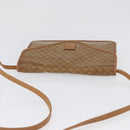 CELINE Macadam Canvas Shoulder Bag PVC Leather Beige Gold Auth 173484-6