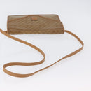 CELINE Macadam Canvas Shoulder Bag PVC Leather Beige Gold Auth 173484-7