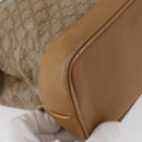CELINE Macadam Canvas Hand Bag PVC Beige Gold Auth 173485-16