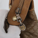 CELINE Macadam Canvas Hand Bag PVC Beige Gold Auth 173485-10