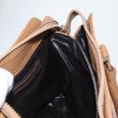 CELINE Macadam Canvas Hand Bag PVC Beige Gold Auth 173485-20