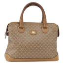 CELINE Macadam Canvas Hand Bag PVC Beige Gold Auth 173485-13