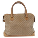 CELINE Macadam Canvas Hand Bag PVC Beige Gold Auth 173485-2