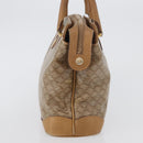 CELINE Macadam Canvas Hand Bag PVC Beige Gold Auth 173485-4