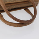 CELINE Macadam Canvas Hand Bag PVC Beige Gold Auth 173485-8