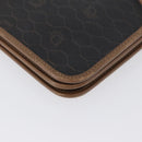 Christian Dior Honeycomb Canvas Chain Shoulder Bag PVC Black Gold Auth 173486-10