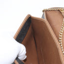 Christian Dior Honeycomb Canvas Chain Shoulder Bag PVC Black Gold Auth 173486-19