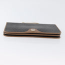 Christian Dior Honeycomb Canvas Chain Shoulder Bag PVC Black Gold Auth 173486-9