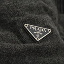 PRADA Boston Bag felt Gray Silver Auth 173489-20