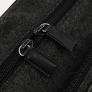 PRADA Boston Bag felt Gray Silver Auth 173489-9