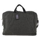 PRADA Boston Bag felt Gray Silver Auth 173489-13