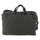 PRADA Boston Bag felt Gray Silver Auth 173489-2