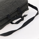 PRADA Boston Bag felt Gray Silver Auth 173489-7