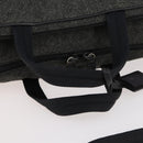 PRADA Boston Bag felt Gray Silver Auth 173489-8
