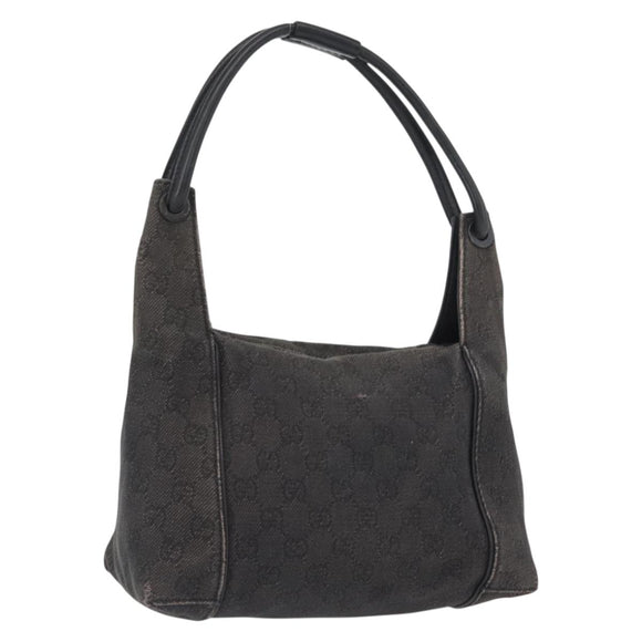 GUCCI GG Canvas Shoulder Bag Black 101333 Auth 173490