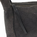 GUCCI GG Canvas Shoulder Bag Black 101333 Auth 173490-15