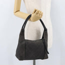 GUCCI GG Canvas Shoulder Bag Black 101333 Auth 173490-23
