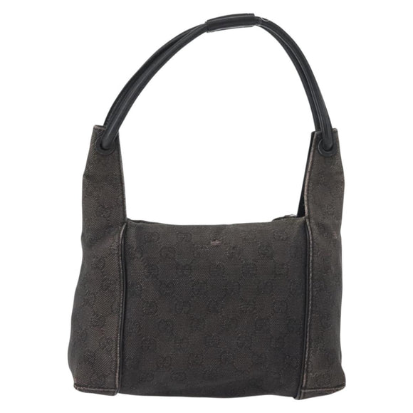 GUCCI GG Canvas Shoulder Bag Black 101333 Auth 173490