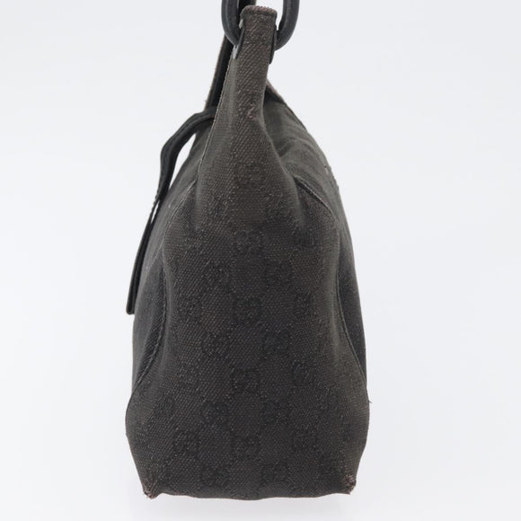 GUCCI GG Canvas Shoulder Bag Black 101333 Auth 173490