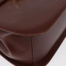 Salvatore Ferragamo Gancini Shoulder Bag Leather Brown Gold Auth 173491-8