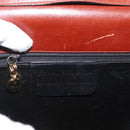 Salvatore Ferragamo Gancini Shoulder Bag Leather Brown Gold Auth 173491-11