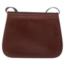 Salvatore Ferragamo Gancini Shoulder Bag Leather Brown Gold Auth 173491-2