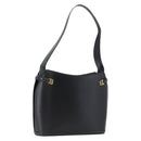BALLY Shoulder Bag Leather Black Gold Auth 173492-1