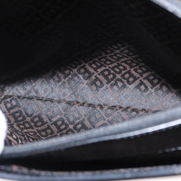 BALLY Shoulder Bag Leather Black Gold Auth 173492