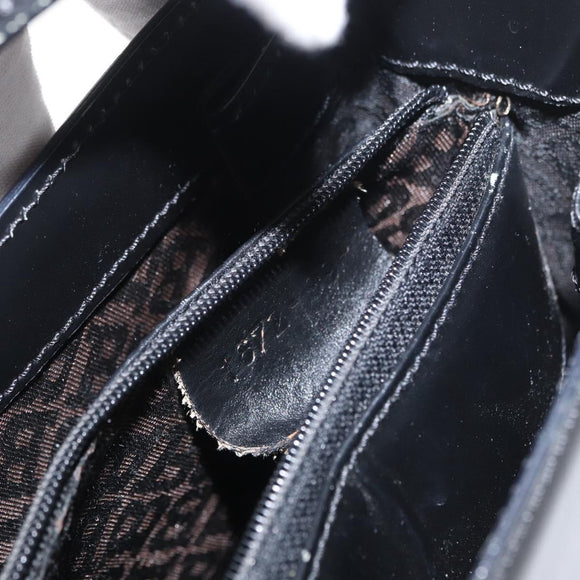 BALLY Shoulder Bag Leather Black Gold Auth 173492